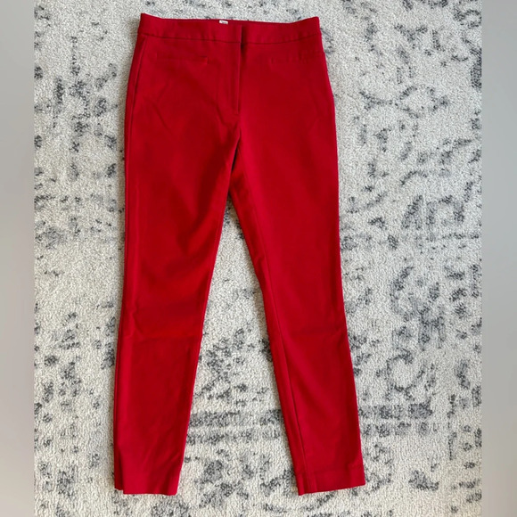 Club Monaco Red Satin Look Pants Size 6 - Picture 1 of 8